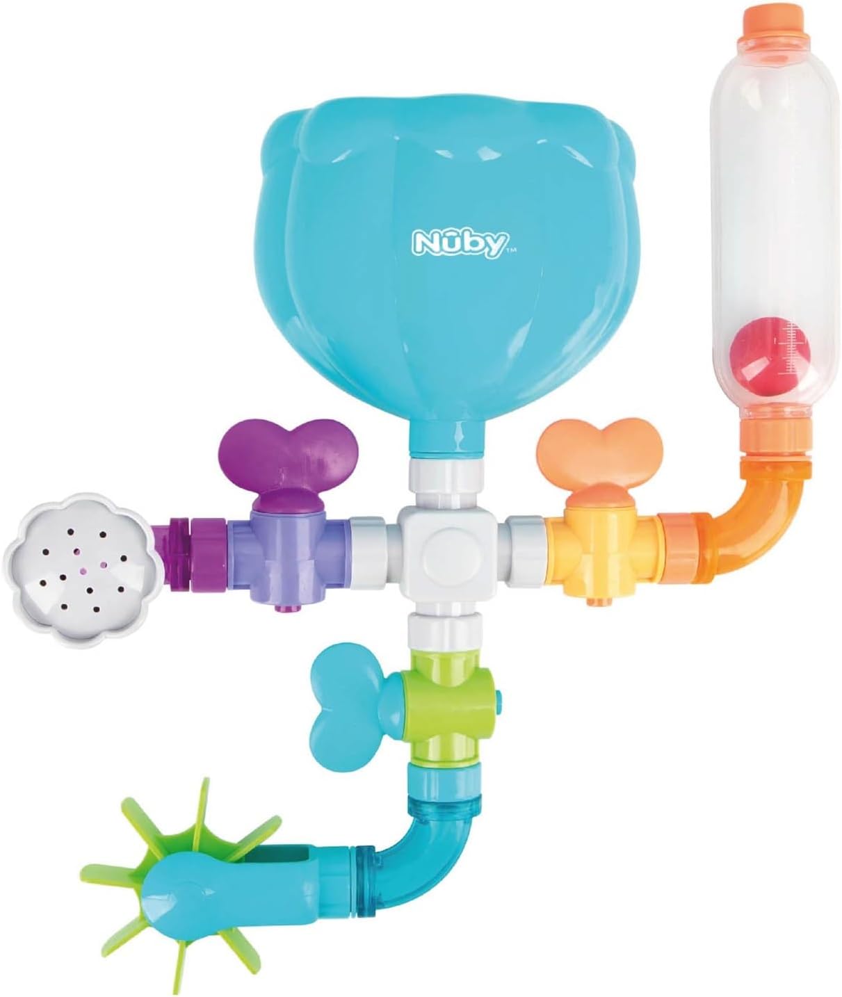 Nuby Wacky Water Works Pipes Bath Toy, Multicolor, 3 Years +
