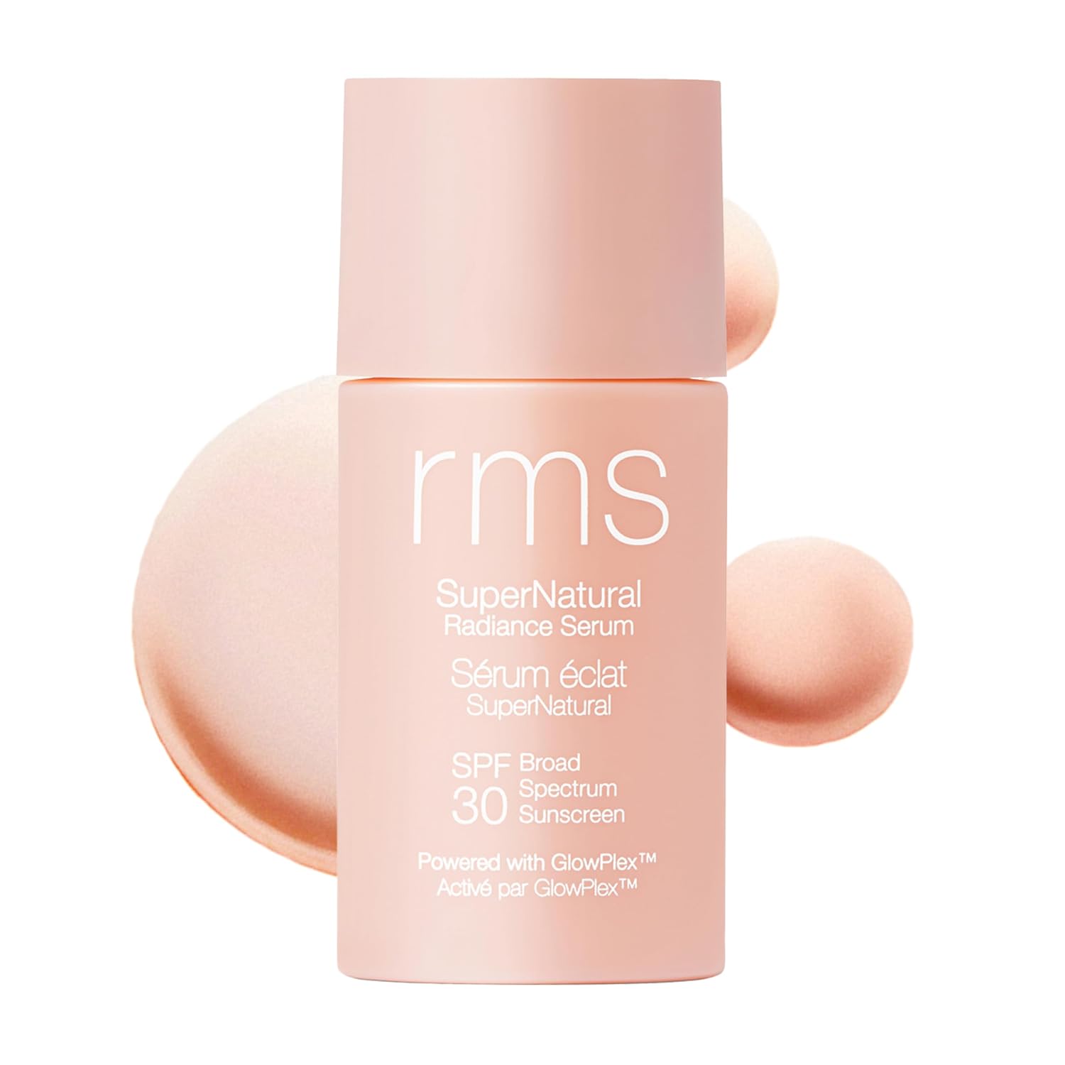 RMS Beauty SuperNatural Radiance Serum SPF 30 Sunscreen, 1 oz | Tinted mineral sunscreen SPF 30 & niacinamide glow primer. Corrects redness, dullness, & protects skin with clean coverage.
