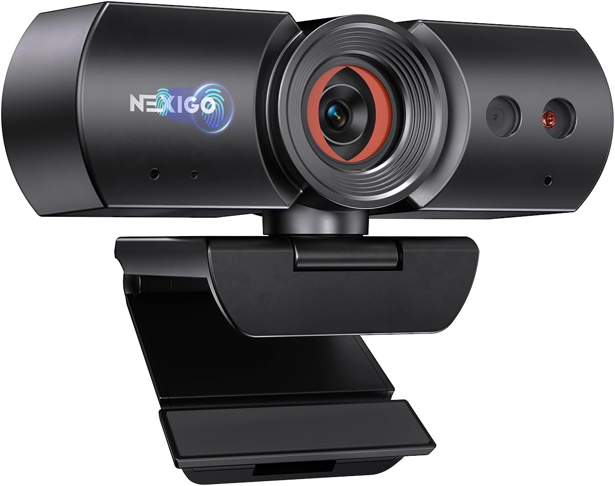 NexiGo HelloCam, 1080p Webcam with Windows Hello and Microphone, True Privacy with Patented Automatic Shutter, Facial Enhancement, HD USB Webcam Camera for PC, Video Calling, Recording, Conferencing