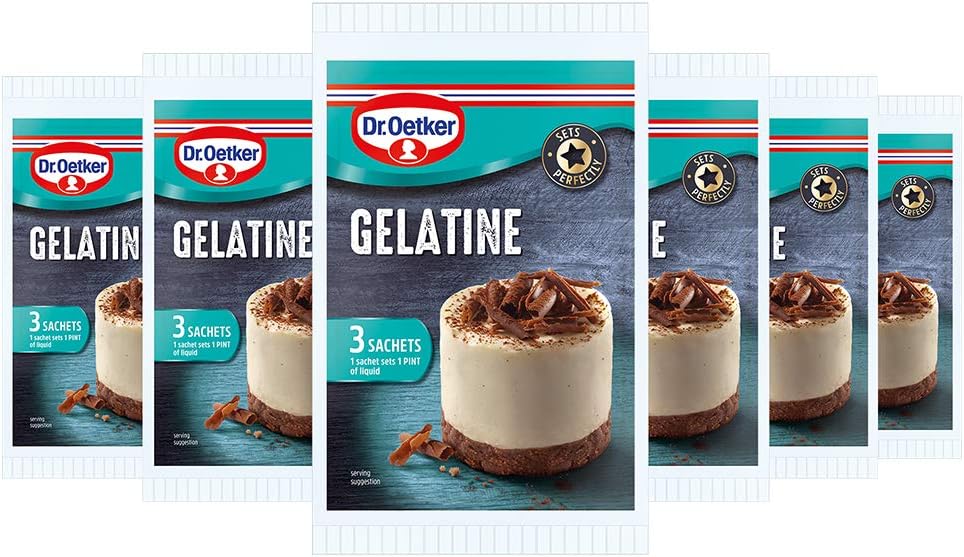 Dr. Oetker Gelatine Sachets, 216 g, Pack of 6 x (3x12g)
