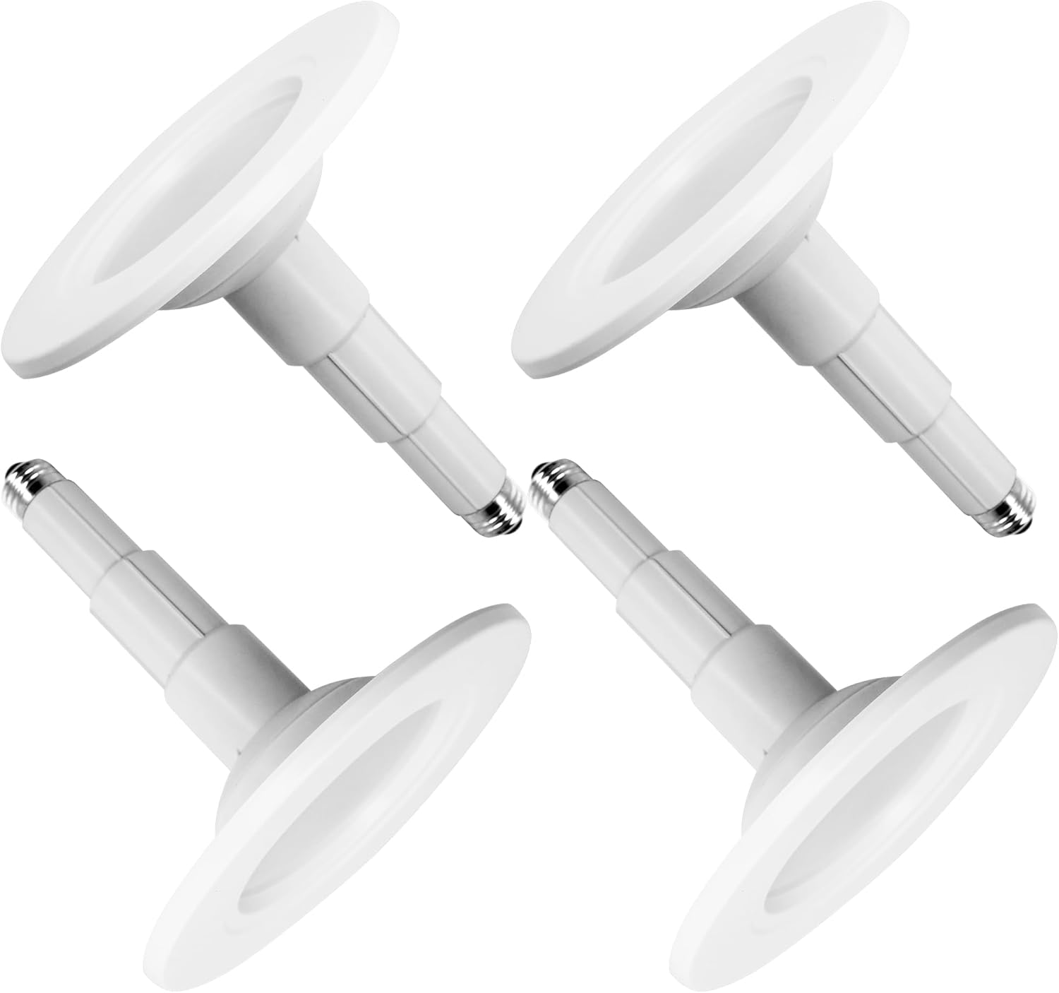 5/6 Inch LED Can Lights Adjustable Recessed Retrofit Downlight,12W=60W,5000K Daylight, 800LM,Dimmable,ETL Damp Rated Conversion kit, Recessed Lighting Install,Flat Trim, E26 Base,4-Pack