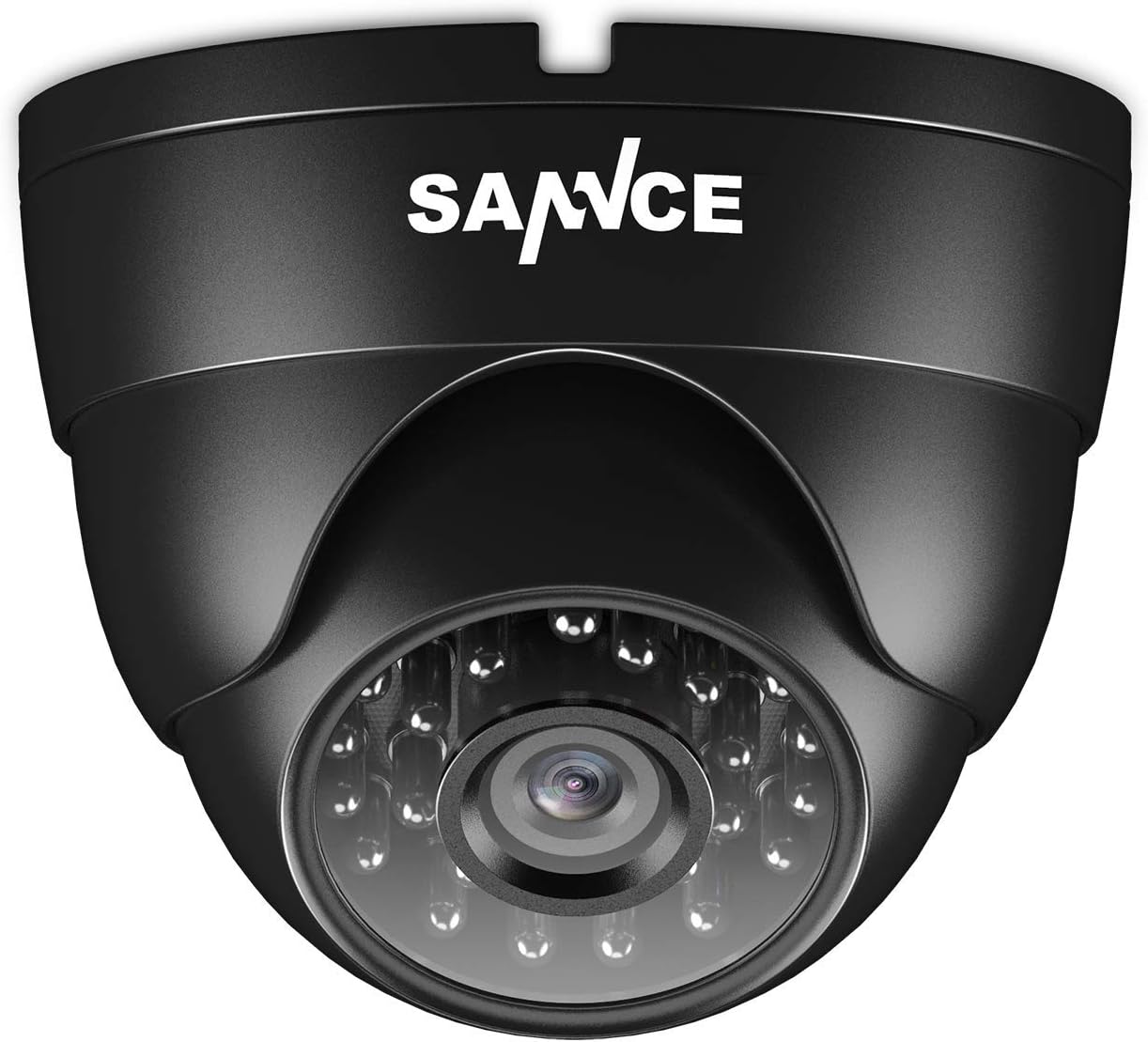SANNCE AHD/TVI/CVI/CVBS 4-in-1 1080P Security Camera IP66 Weatherproof Analog CCVT Surveillance Camera for Indoor and Outdoor Use 100 ft Night Vision Dome Camera, NO Adapter