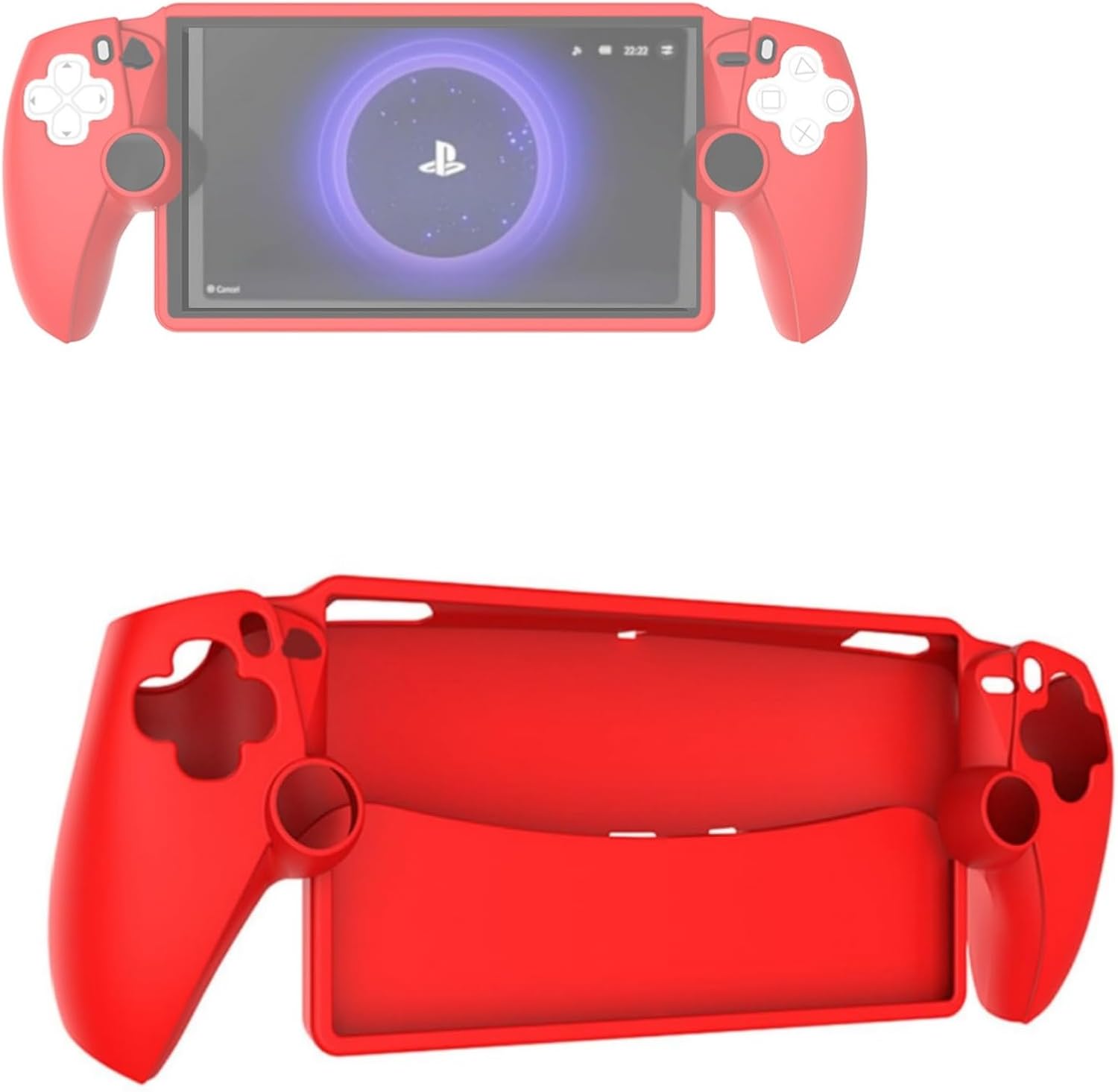 Silicone Cover for PS Portal, Protective Case Compatible with PlayStation Portal, Silicone Skin Cover for PS Portal Game Console (Red)