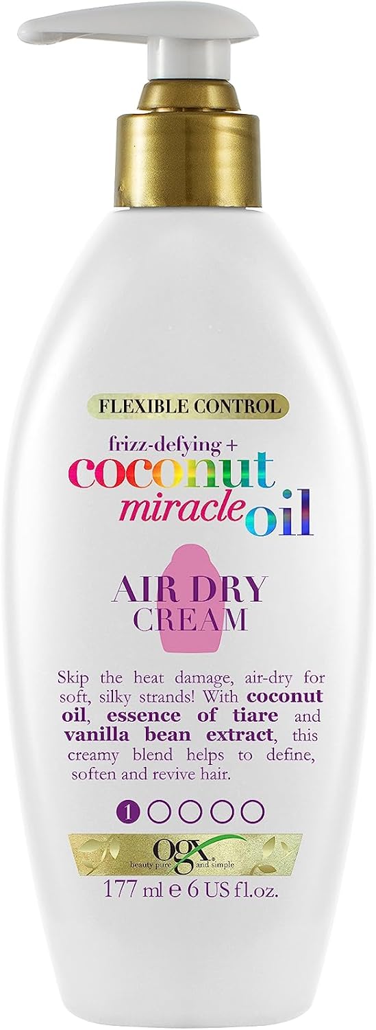 OGX Coconut Miracle Oil Leave Air-Dry Hair Cream, 177ml
