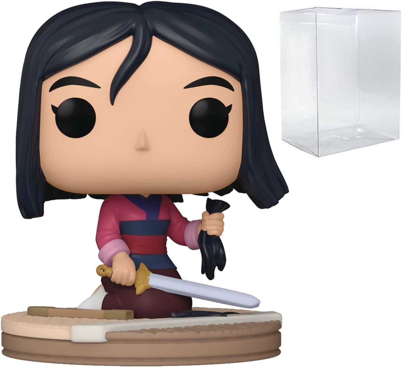 POP Disney: Ultimate Princess - Mulan Funko Vinyl Figure (Bundled with Compatible Box Protector Case), Multicolor, 3.75 inches