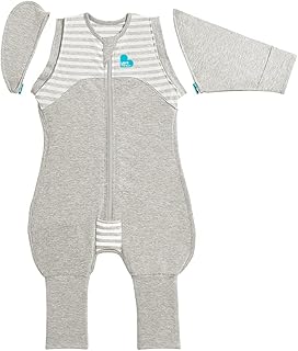 Love to Dream Swaddle UP Transition Suit, Gray, Medium, 13-19 lbs, Patented Zip-Off Wings and Unique Self-Soothing Sleeves, Safely Transition from Swaddled to Arms-Free Before Rolling Over