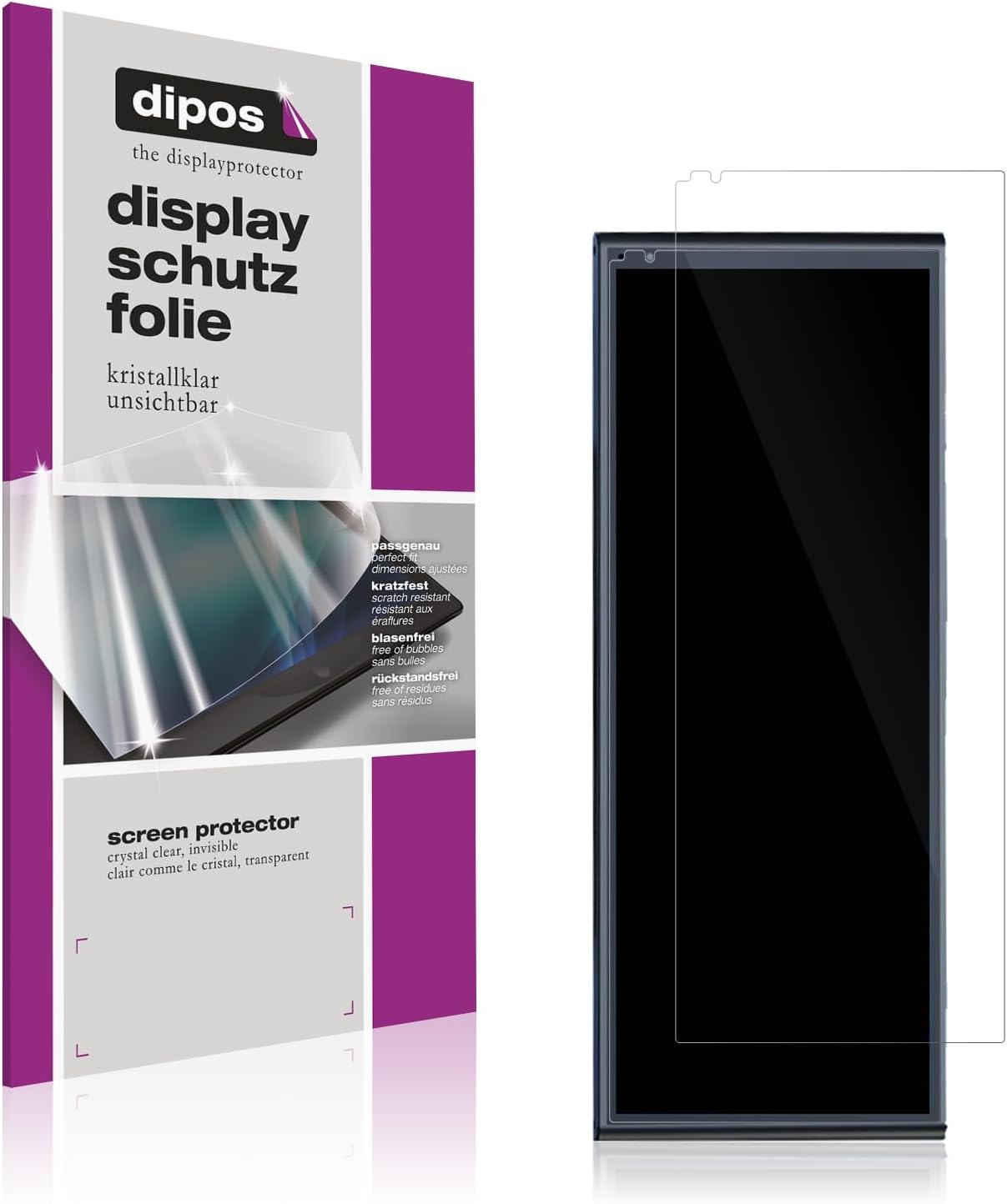 dipos I 2x Screen Protector compatible with Krunia RC06 9.26 Zoll Display Protection Films clear