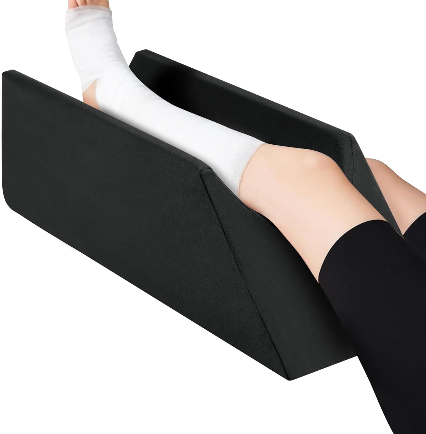 PAROLL Leg Elevation Support Pillow Rest For Elevating Leg On Bed Post Ankle Surgery 25D Foam 64x25x20 CM
