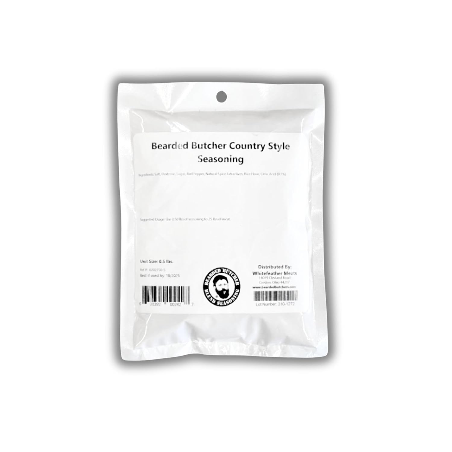 Bearded Butchers Country Style Seasoning, 8oz – Seasons Up to 25 lbs Meat – Classic Breakfast Sausage Blend – Savory & Slightly Sweet – No MSG – Perfect for Links & Patties – Butcher Shop Recipe