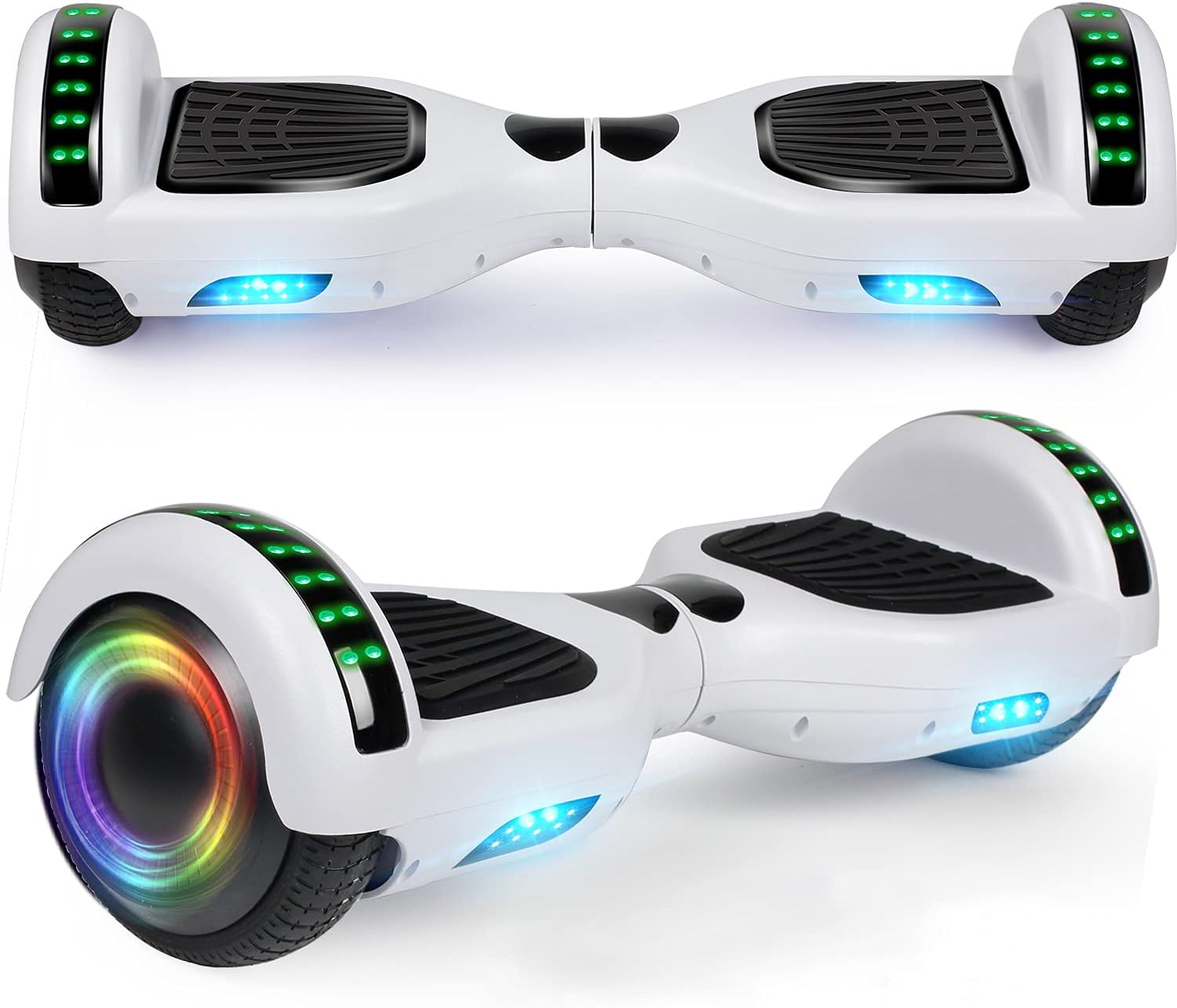 LIEAGLE Hoverboard, 6.5" Self Balancing Scooter Hover Board with Bluetooth Wheels LED Lights for Kids Adults
