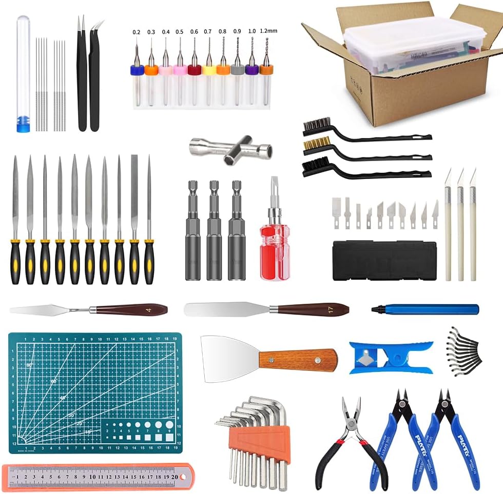 82 Pcs 3D Printer Tool Kit with Case, 3D Printing Tools with Accessories of Deburring Tool, Nozzle Cleaning Kit, Screwdriver Kit, Tube Cutter for 3D Print Removing, Cleaning, Finishing, Carving