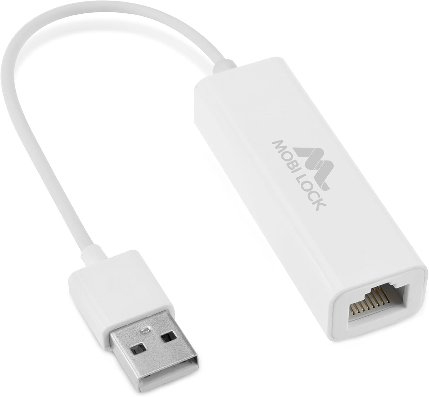 USB Ethernet LAN Network Adapter Compatible with Laptops and All USB 2.0 Compatible Computers Including Windows 7 to 11 Vista Mac OS X and macOS - by Mobi Lock