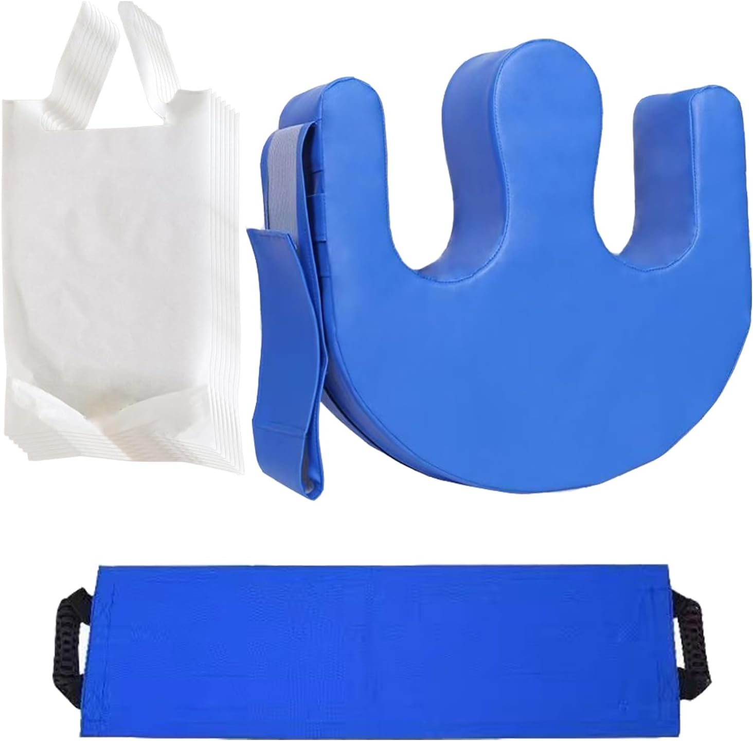 TOPBOMED Patient Turning Device,Bedridden Patient Turning Device Set Includes 1 Turning Pillow,1 Transfer Nursing Sling and Disposable Bibs 20 Pack