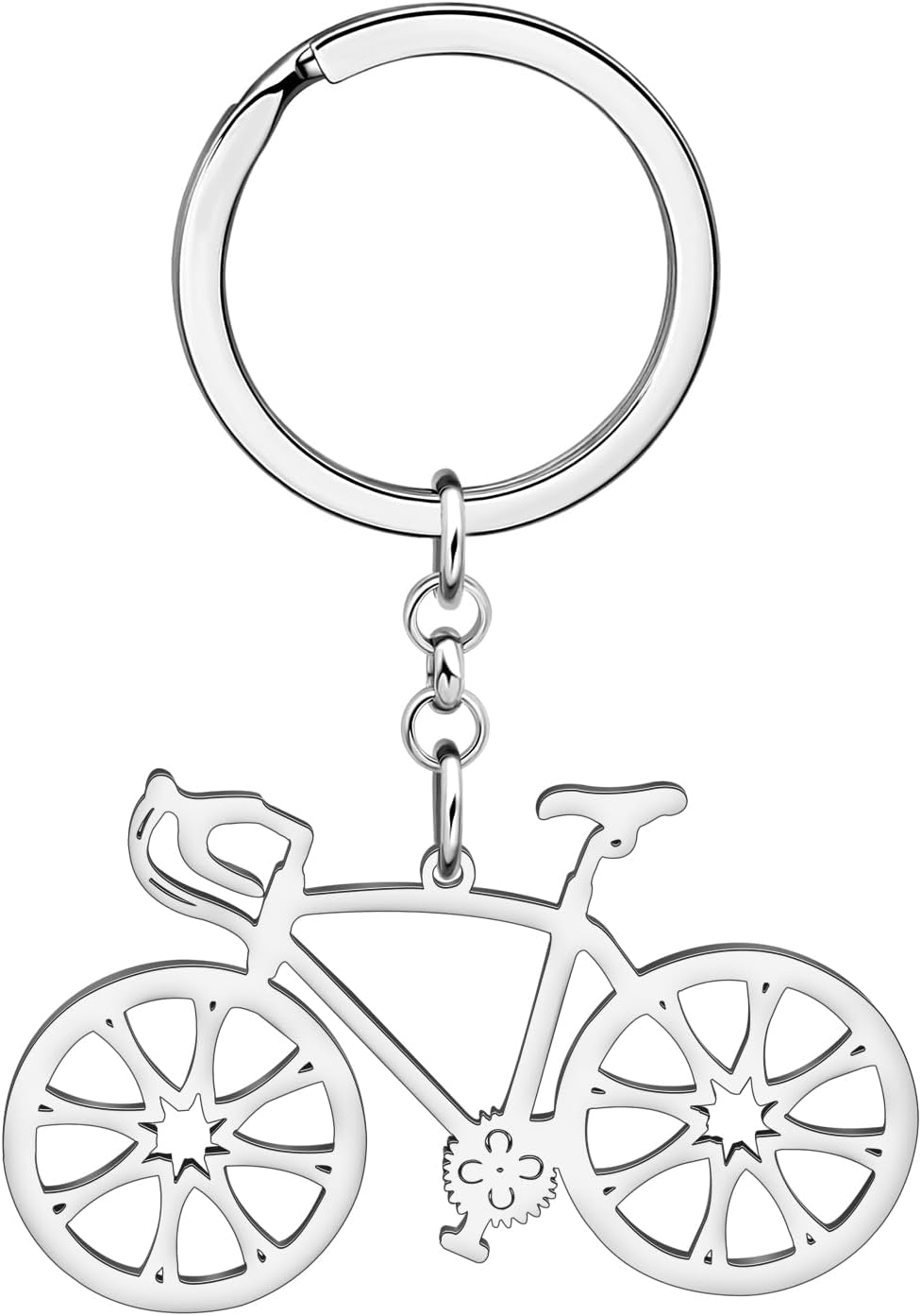 Stainless Steel Cute Bike Keychain Bicycle Jewelry for Women Girls Charms Gifts Wallet Key Chain Rings
