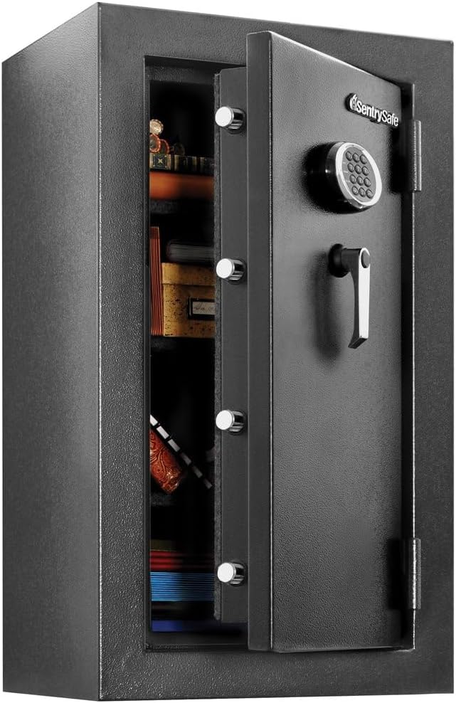 SentrySafe Fireproof and Waterproof XX-Large Steel Floor Safe with Digital Keypad Lock, DOJ-Certified Large Gun Safe for Home, 4.71 Cubic Feet, 37.7 x 21.7 x 19.0 Inches, EF4738E
