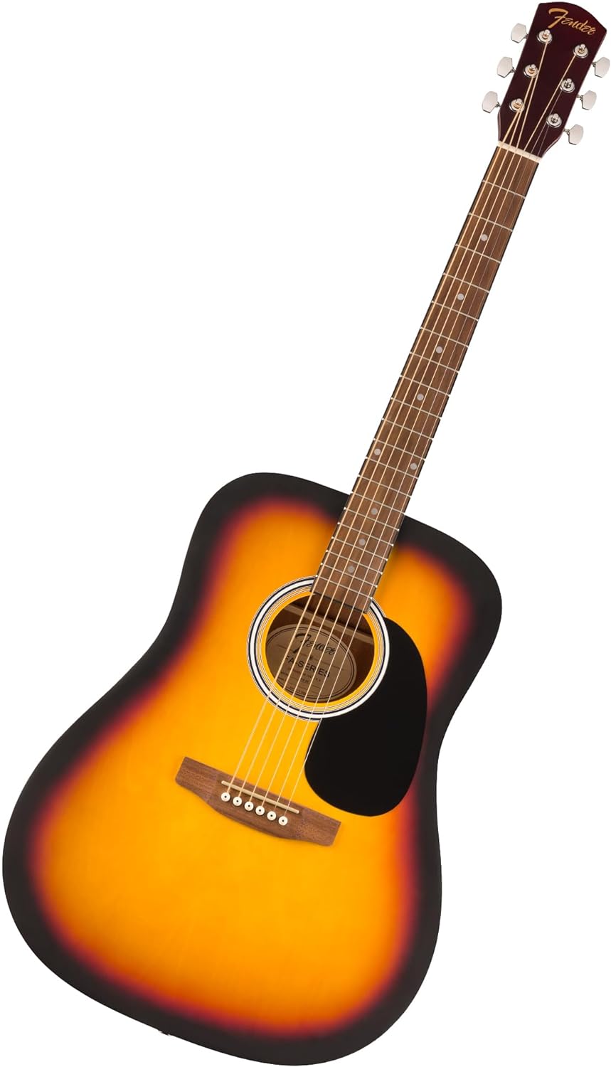Fender FA-25 Dreadnought Acoustic Guitar, Beginner Guitar, with 2-Year Warranty, Includes Free Lessons, Sunburst
