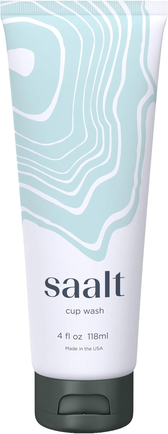 Saalt Menstrual Cup Wash Cleanser - Menstrual Disc Wash - pH Balanced - No Irritants or Harsh Chemicals - 4oz