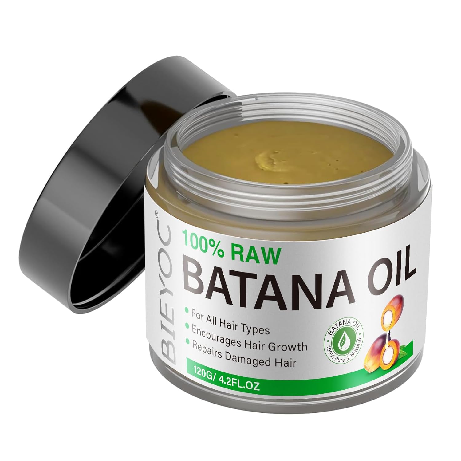 Raw Batana Oil for Hair Growth, Natural Batana Oil Cold Press, Hair Oil for Men and Women 120G
