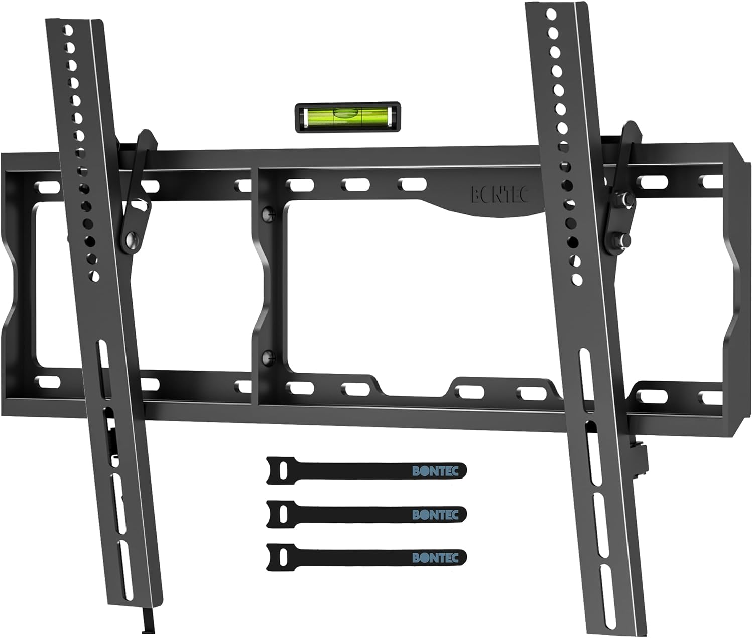 BONTEC TV Wall Bracket for 17-86 inch LED LCD OLED Plasma Flat Curved TVs, Universal TV Wall Mount, Heavy Duty Tilt Bracket Holds Up to 75kg, Max VESA 600x400mm, Spirit Level and Cable Ties Included