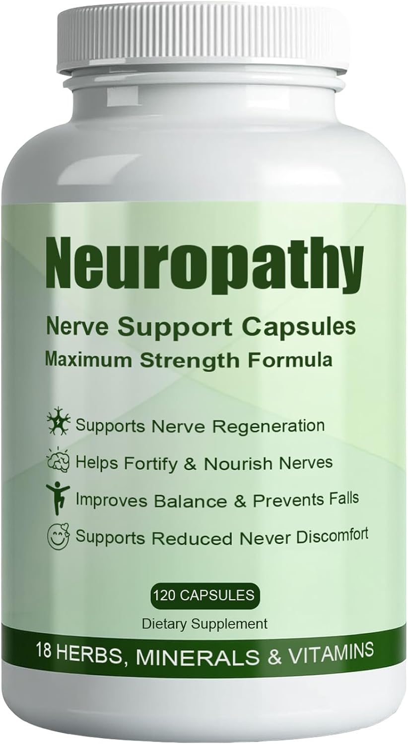 Neurovital Neuropathy Support Nerve Supplement, Nerve Support Formula for Neuropathy, Enhance Nerve Calming, Promote Overall Well-Being, with Alpha Lipoic Acid 600 mg & Acetyl L-Carnitine, 120 Count