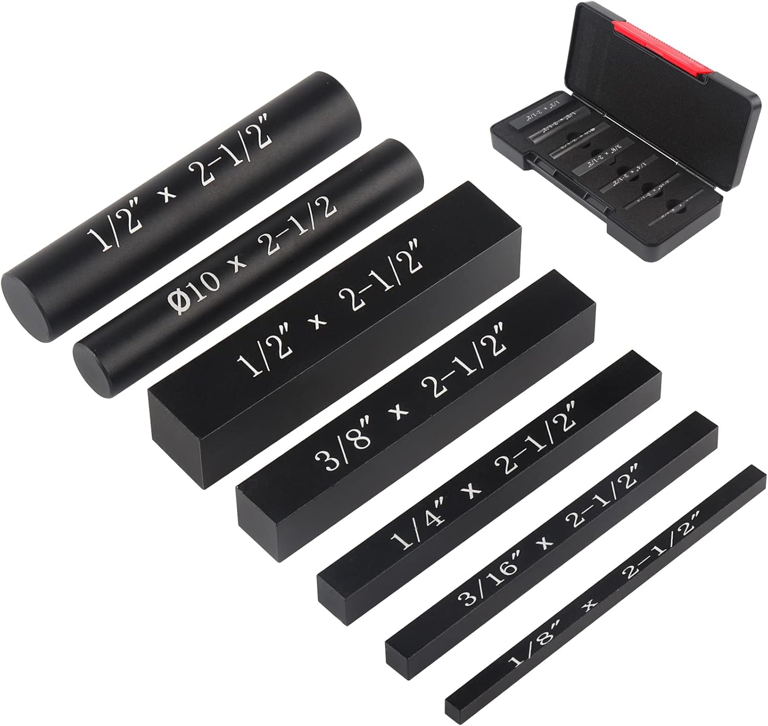 Setup Blocks Height Gauge Set, 7pcs Precision Aluminum Setup Bars for Router and Table Saw Accessories Woodworking Set Up, Bars Include Laser Engraved Size Markings
