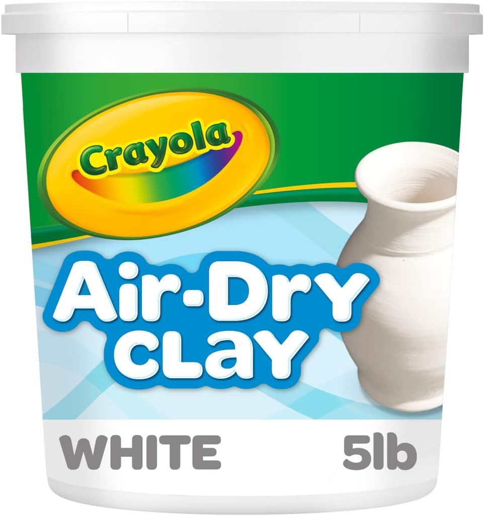 Crayola Air Dry Clay (5lbs), Natural White Modeling Clay for Kids, Sculpting Material, Bulk Craft Supplies, Teacher Classroom Must Haves for School