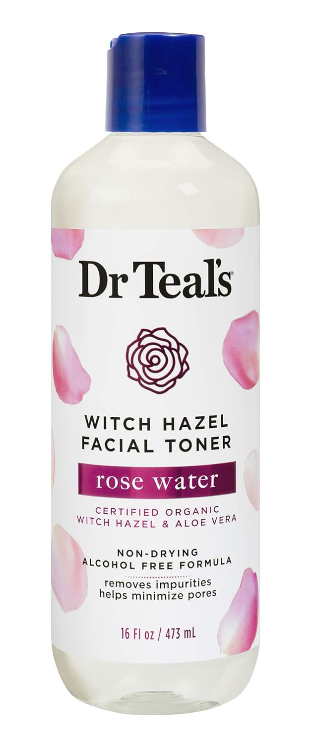 Teal’s Witch Hazel Facial Toner, Rose Water, 16 fl. oz.