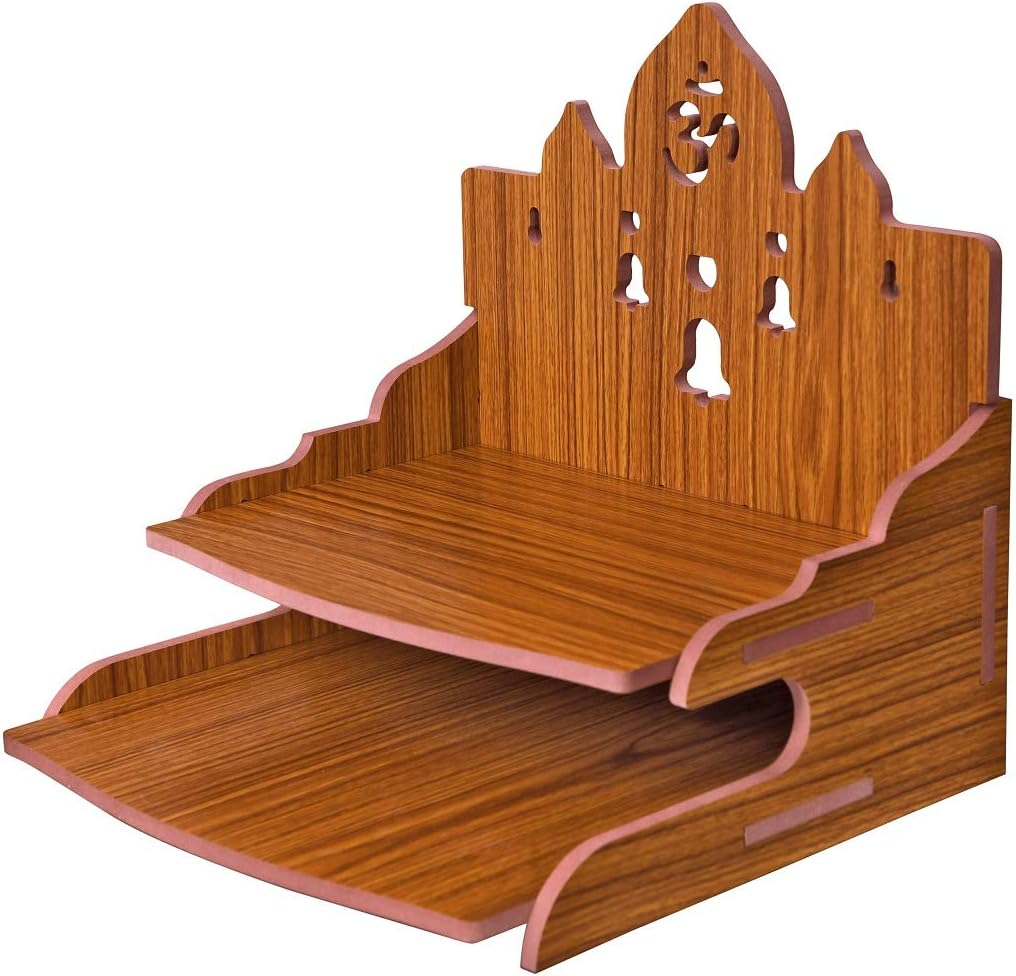 MS ENTERPRISE Wooden Beautiful Plywood Mandir Pooja Room Home Decor Office OR Home Temple Wall Hanging Product (RED A),X-Large,BTS003