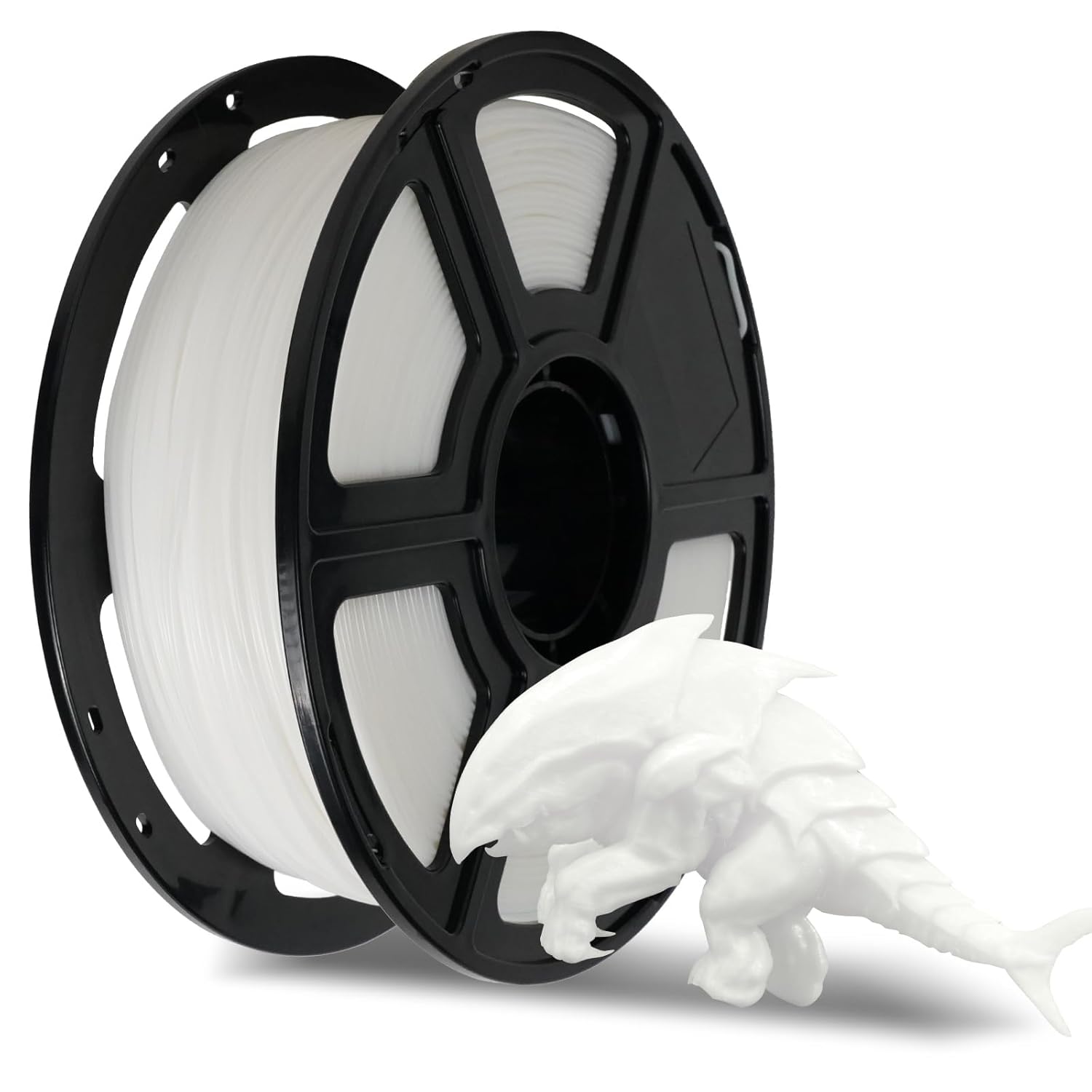 FLASHFORGE Rapid PLA Filament 1.75mm White, Max 500mm/s High Speed Printing, 3D Printer Filament 1kg (2.2lbs) Spool, Dimensional Accuracy +/- 0.02mm, Enjoy Exceptional Print Quality