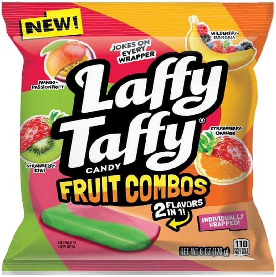 Laffy Taffy Candy Summer Fruit Combinations Individually Wrapped Mini Bars 6oz