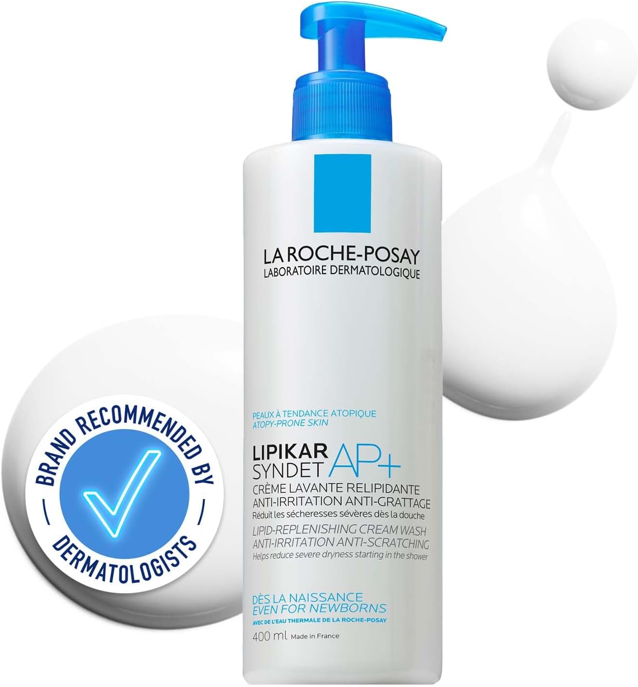 La Roche-Posay Lipikar Syndet AP+ Soothing Cream Wash For Eczema And Atopic Skin 400ml