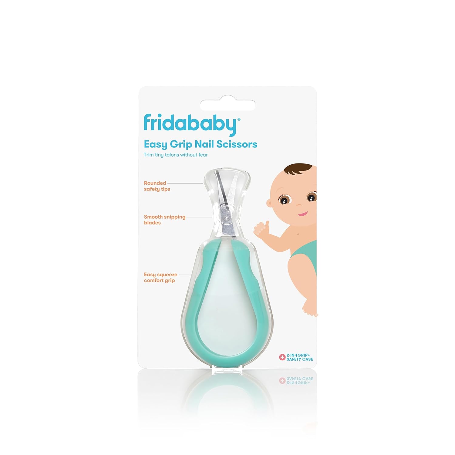 Frida Baby Easy Grip Nail Scissors | Grooming Essentials Safe for Infant Newborn Toddler Nails