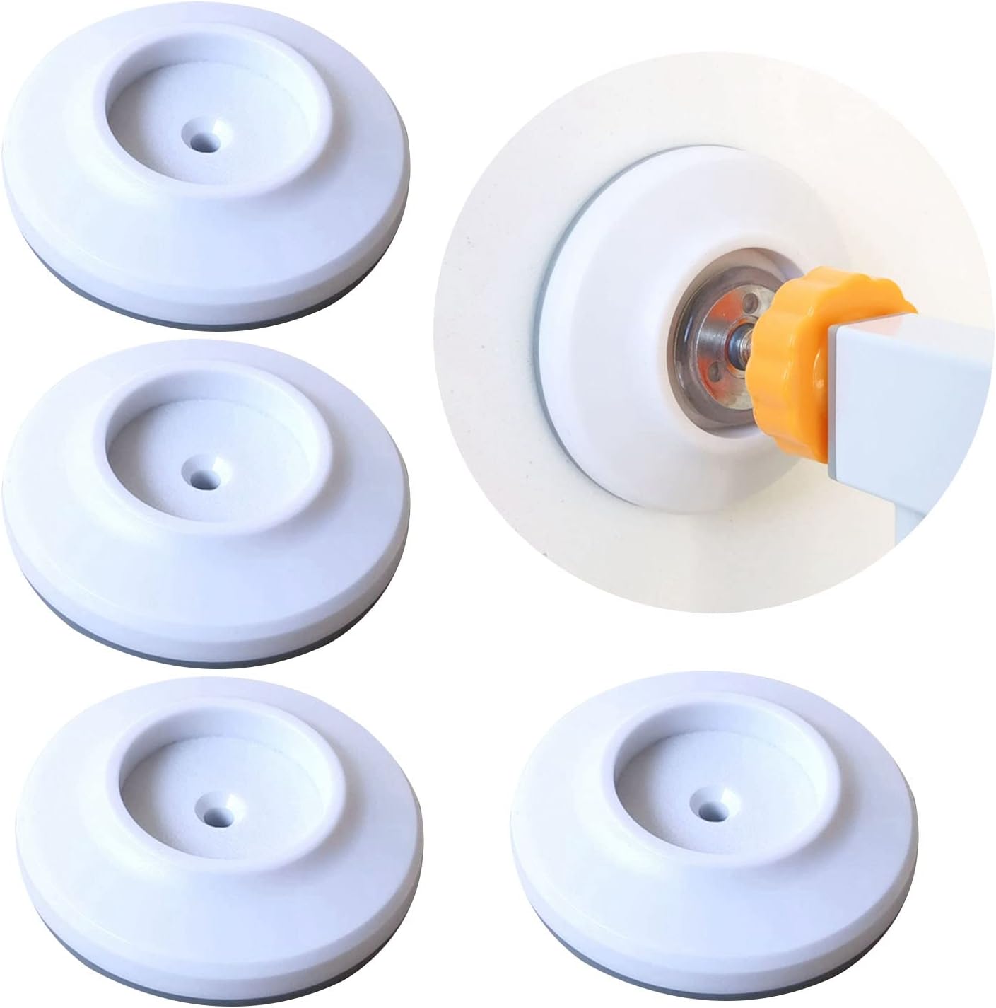 4 Pcs Baby Gate Extension Safety Baby Gate Wall Protector No Drill Wall Protector for Stairs Wall Saver for Baby, Pet, Stair, Door, Wall Surface Safety(Round)