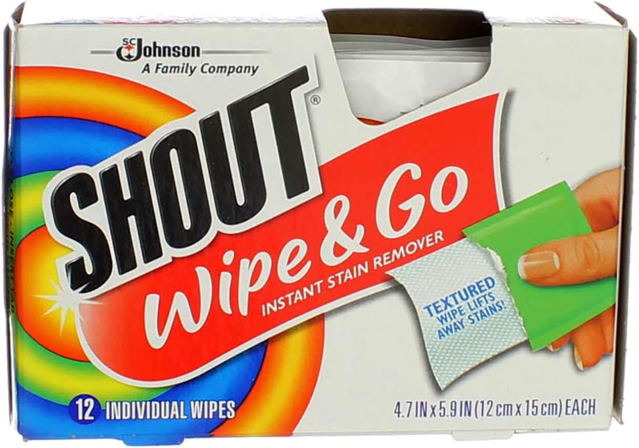 Shout Wipe & Go Instant Stain Remover - 12 CT