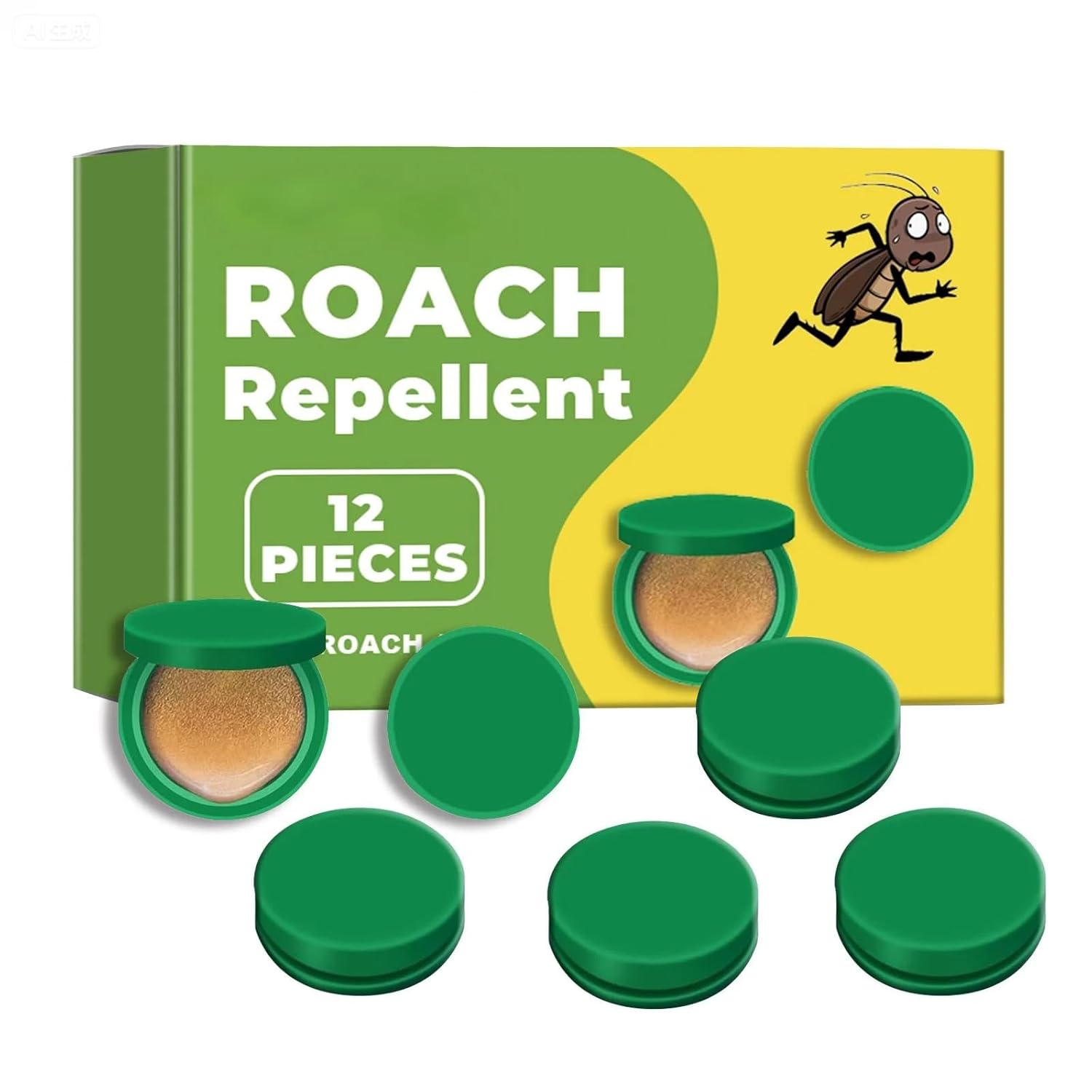 12 Pack Cockroach Gel Bait & Roach Killer Indoor for Home, Powerful Roach Repellent Bait Trap Infestation Solution, Easy to Use Cockroach Deterrent Indoor Outdoor for Kitchen Home