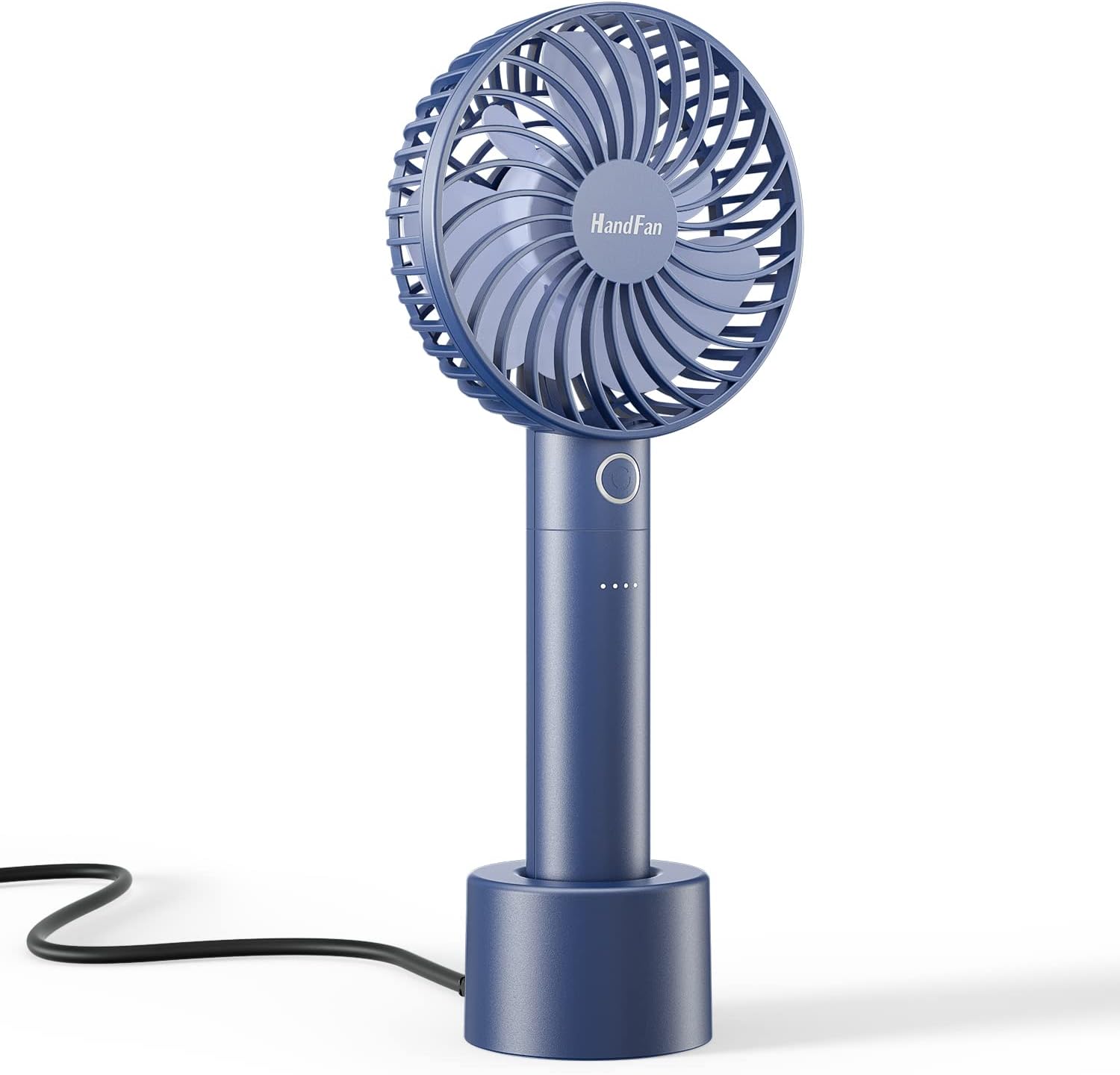 HandFan Portable Handheld Fan, Small Personal Hand Fan, Electric Mini Cooling Fans, USB Rechargeable Desk Fans for Travel Beach Makeup Office Disney, Gifts for Women(Royal Blue)