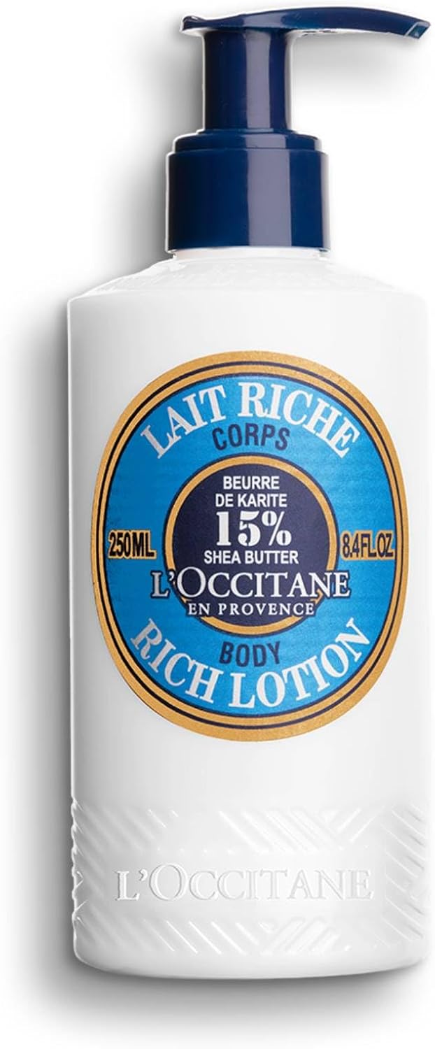 L'OCCITANE Shea Rich Body Lotion 250 ml | 48 hour Hydration | Enriched with Shea Butter | 99% Readily Biodegradable | Luxury & Clean Beauty Body Care for All Skin Types