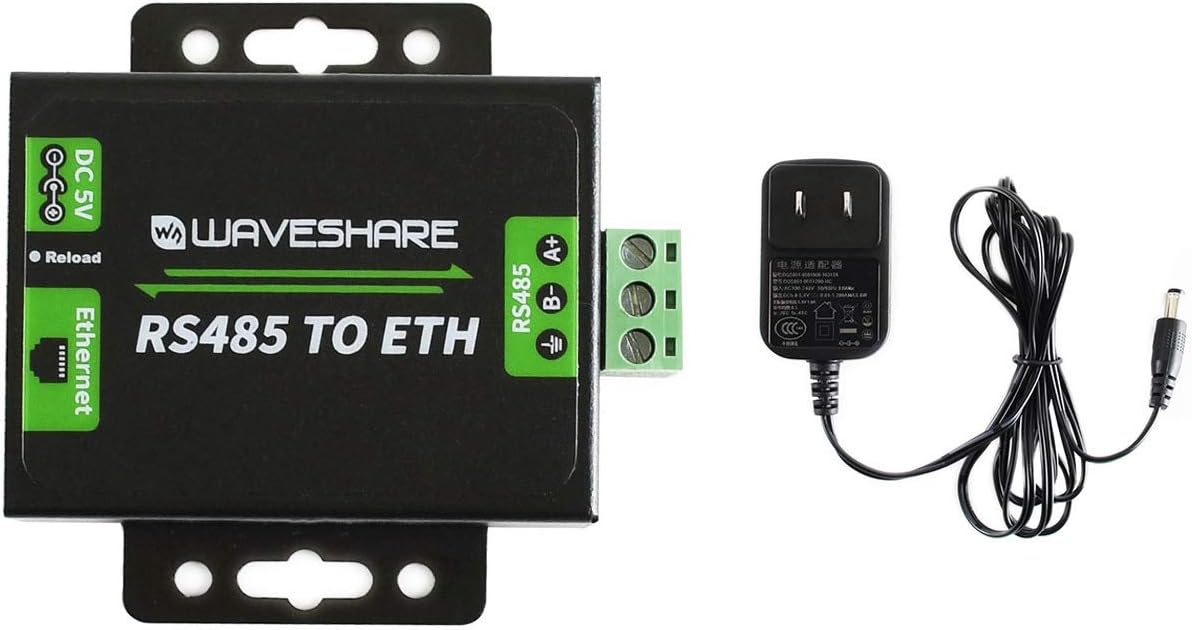 Waveshare RS485 to Ethernet Converter with High-Speed Low-Power High-Stability Up-gradable Easy to Communicate Between RS485 and RJ45 Port Ethernet