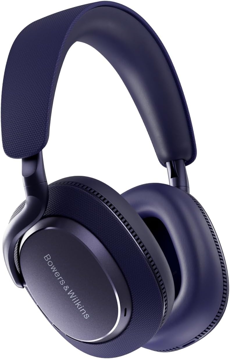 Bowers & Wilkins Px7 S3 Over-Ear Headphones, High-Resolution Sound, Comfortable Fit, Bluetooth, Active Noise Cancelling & Transparency Mode, 30-Hour Playtime, Quick Charge Support, Indigo Blue