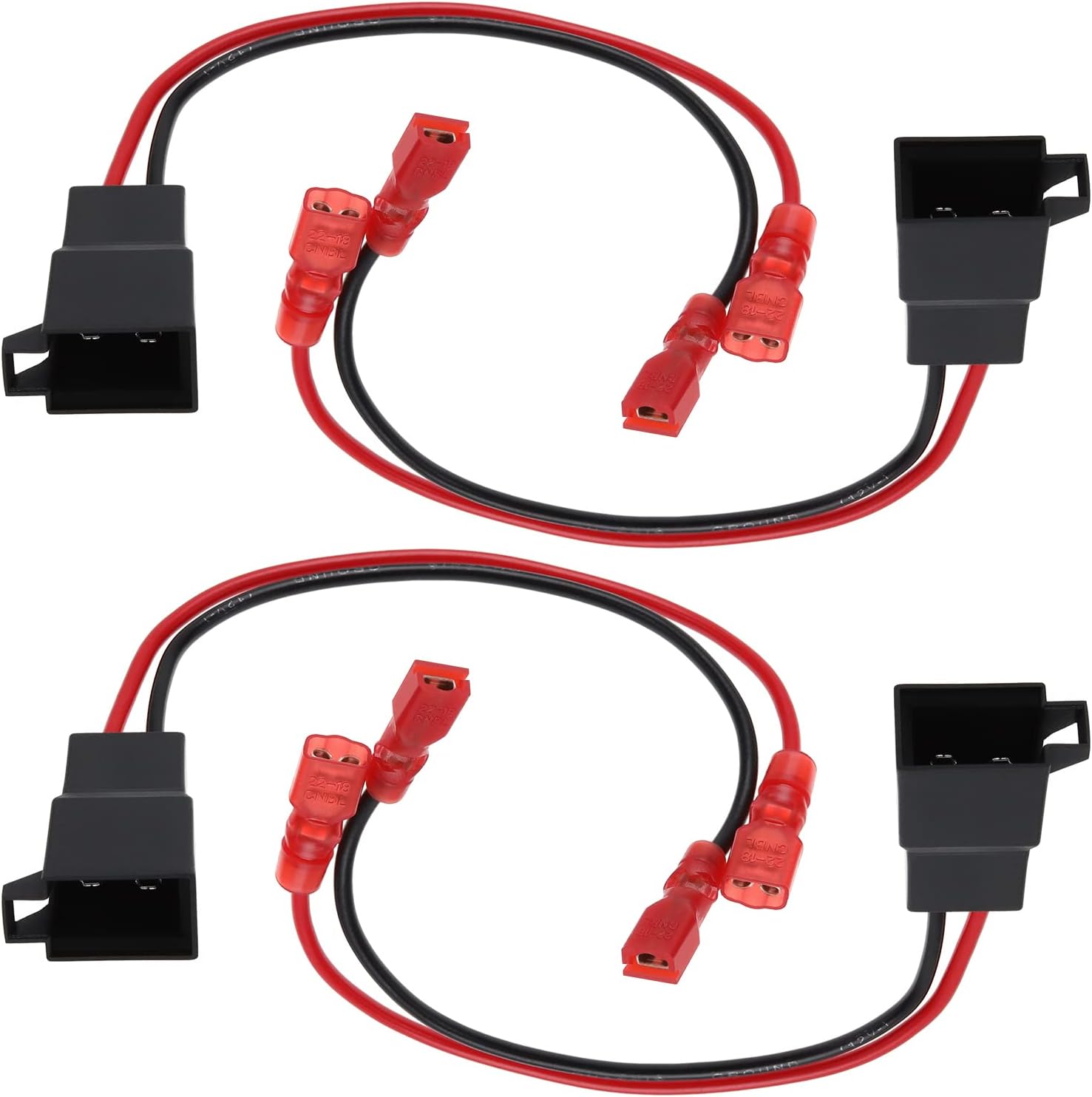 EMSea 4PCS Car Speaker Adaptor Plug Lead Connectors Cable Audio Speaker Wiring Harnesses Vehicle Electronics Replacement Accessories 15cm