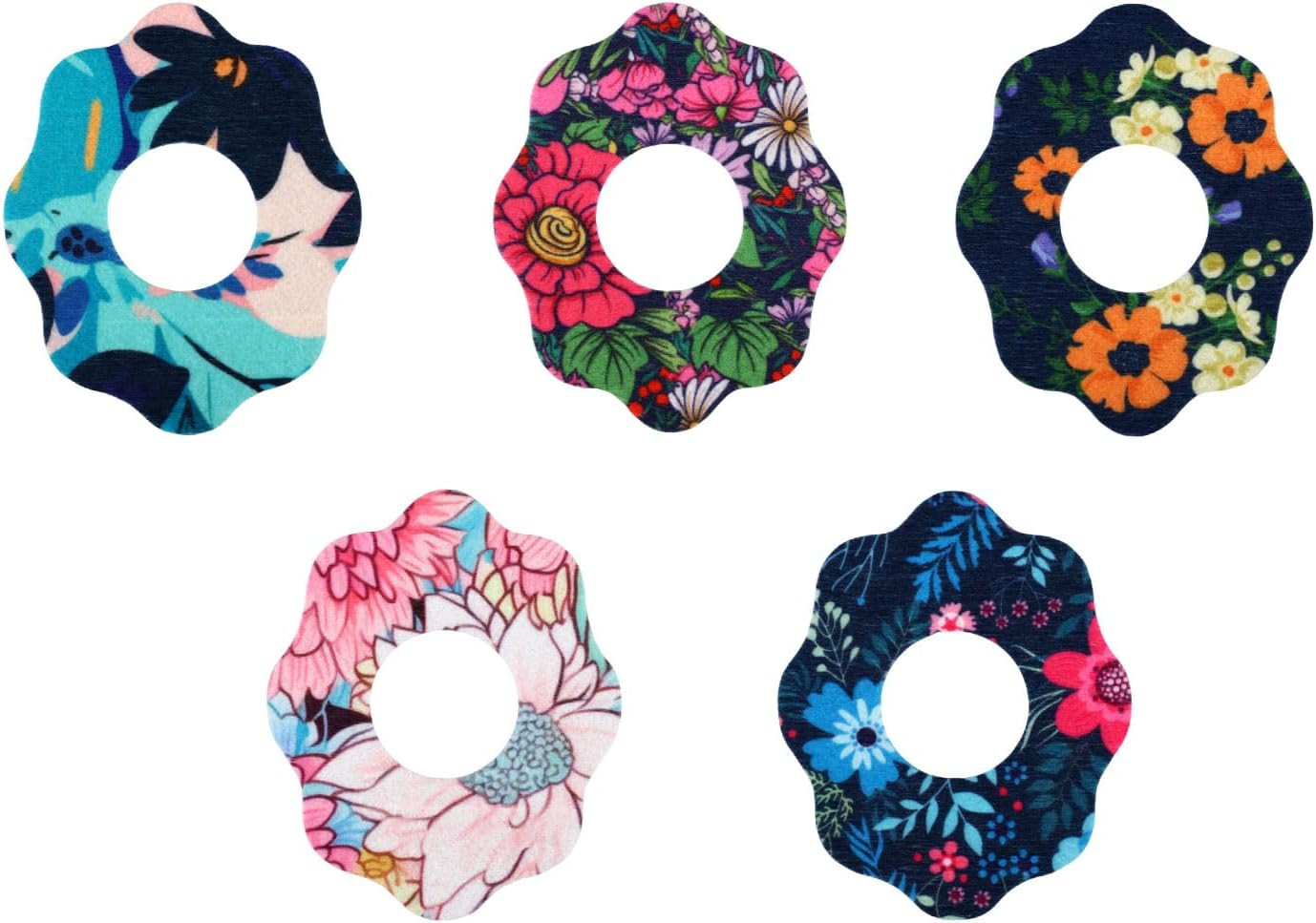 Tinoaly 25pcs Waterproof Adhesive Patches for Freestyle Libre 3 Sensor, Sweatproof CGM Monitor Sticker Covers Breathable Secure Sensor Covers for Libre 3 Accessories (Flower Designs)