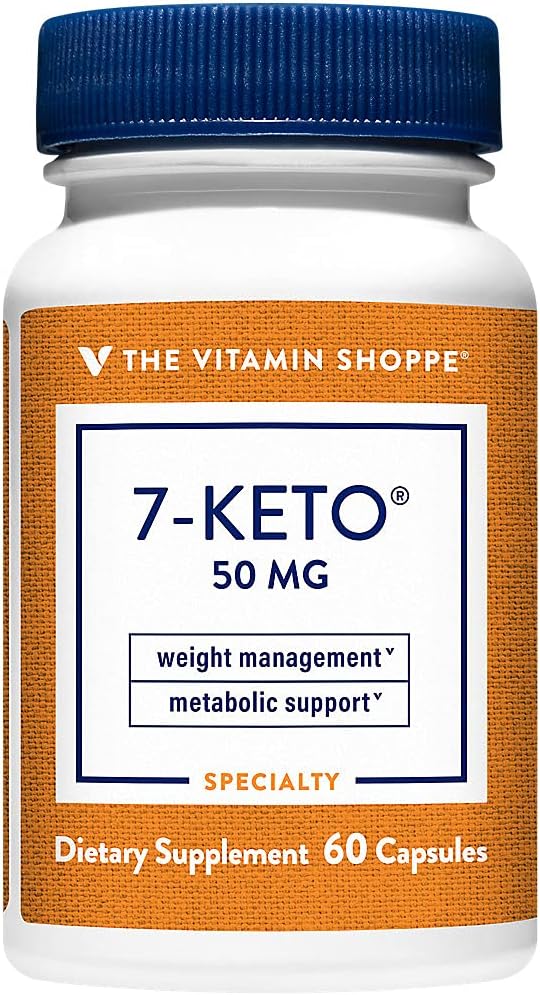 The Vitamin Shoppe 7-Keto 50 MG - Promotes Fat Metabolism, Can Be Used As Part of a Weight Management Program, Once Daily (60 Capsules)