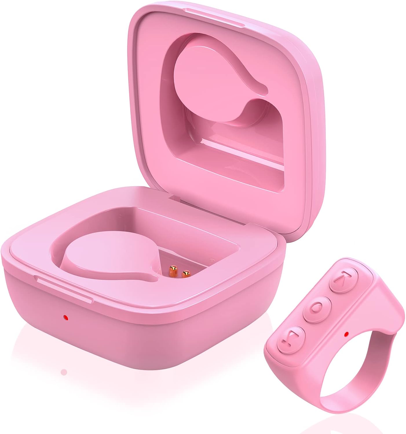 Tiktok Remote Control Ring Finger Scroller Remote Tiktok Bluetooth Scrolling Ring Page Turner,Compatible with iPhone,ipad,Android (Pink)