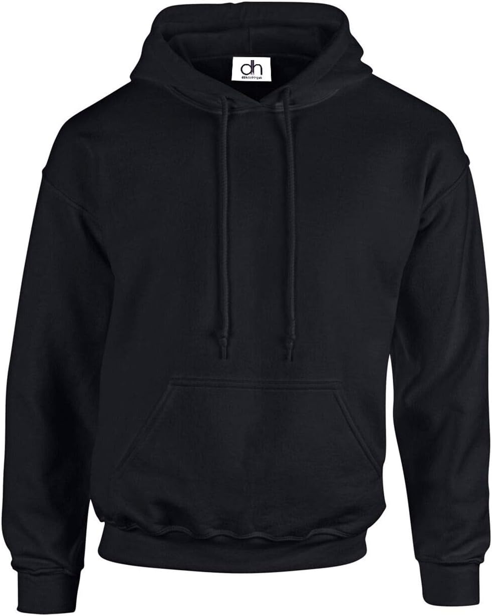 D&H CLOTHING UK Premium Adult Unisex Premium XS-6XL Pullover Heavy Blended Hooded Fleece Jumper Work Wear Sweatshirt Hoodies Top Plain BNW Unisex