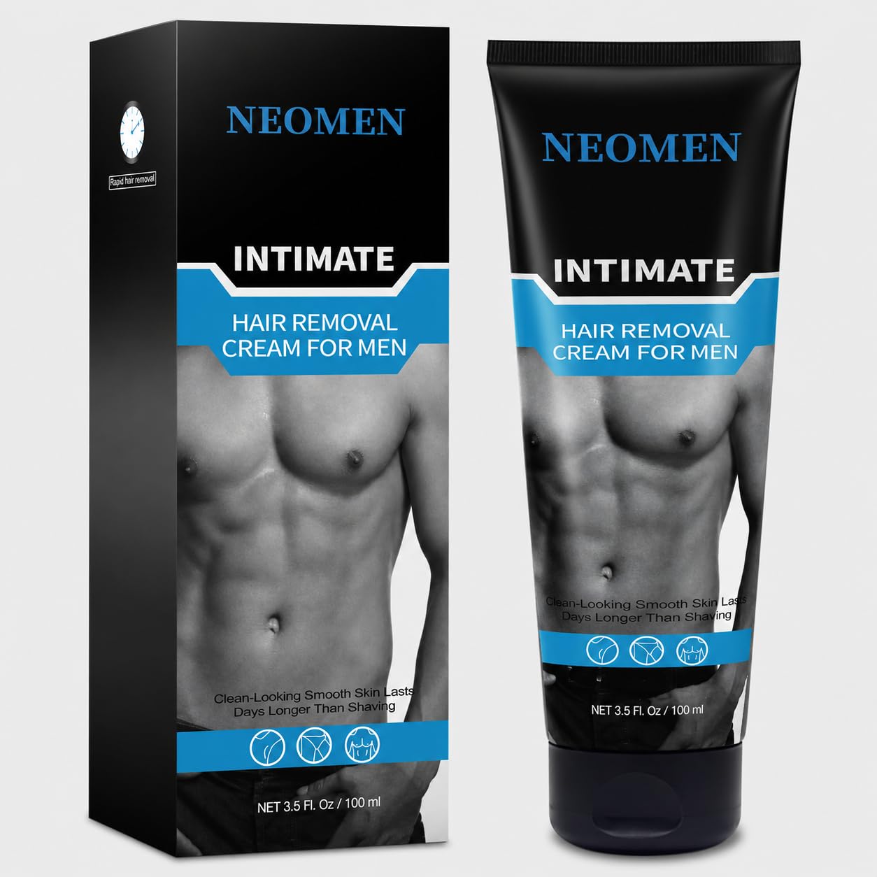 Intimate Hair Removal Cream for Men: Men's Depilatory Cream for Private Area, Body Hair Removal Cream for Sensitive Skin with Aloe & Vitamin E, 3.5 Oz