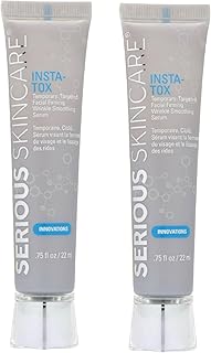 Serious Skincare INSTA-TOX Instant Wrinkle Smoothing Serum - Improves appearance of Fine Lines & Wrinkles - Temporary Skin Tightener - Instant Line Filler - Two .75 Fl Oz Tubes (2Pack)