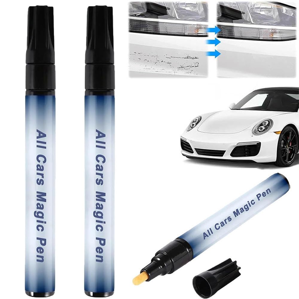Cars Magic Pen for Cars Scratches, Magic Car Scratch Remover Pen, Vehicle Auto Surface Tire Scratch Remover, Quick Filling Car Scratches and Seals, the magic pen all cars for All Cars, 2 PCS