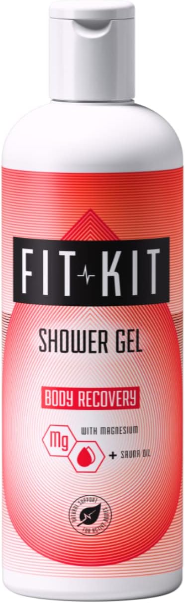 Fit Kit Body Recovery Sports Shower Gel, 500ml Bottle | Post Workout Wash Infused with Magnesium & Sauna Oils | Relaxing to Minimise Muscle Cramps & Replenish Energy Levels | Toiletries Gift