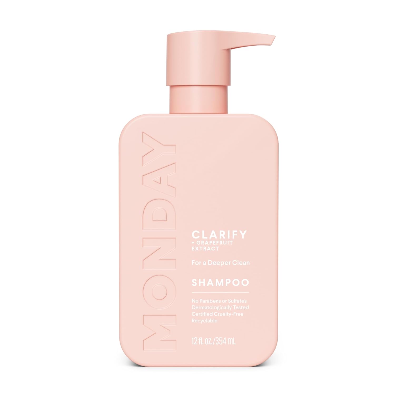 MONDAY HAIRCARE CLARIFY Shampoo with Grapefruit Extract & Ceramides for Oily Hair Prone to Build-up 354 mL