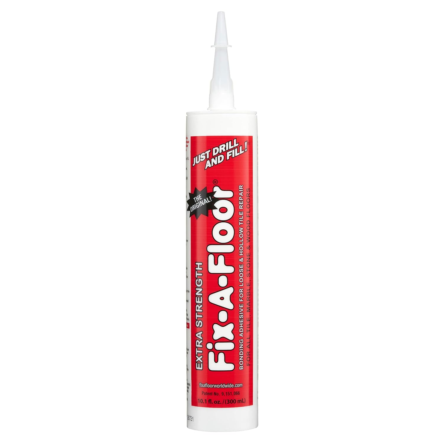 Fix-A-Floor Extra Strength Bonding Adhesive for Loose & Hollow Tiles, Wood, LVT & Laminate - Eco-Friendly & Non-Toxic - Includes 2mm and Customisable Patented Tip & Preservation Cap (Pack of 1)